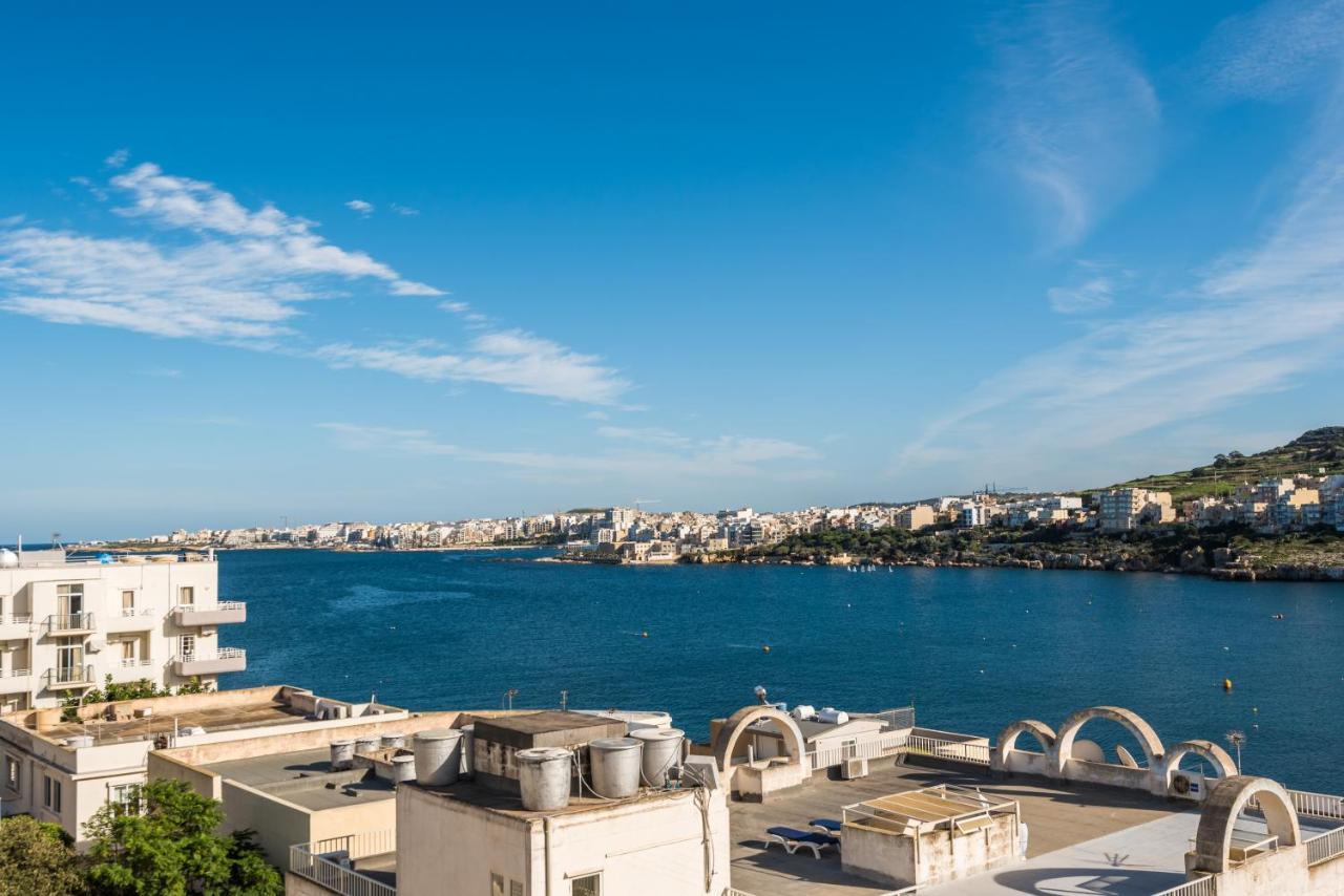 Bayview 2 Bedroom Seaview Apartment With Large Terrace With Panoramic Views - By Getawaysmalta Сент-Полс-Бей Экстерьер фото