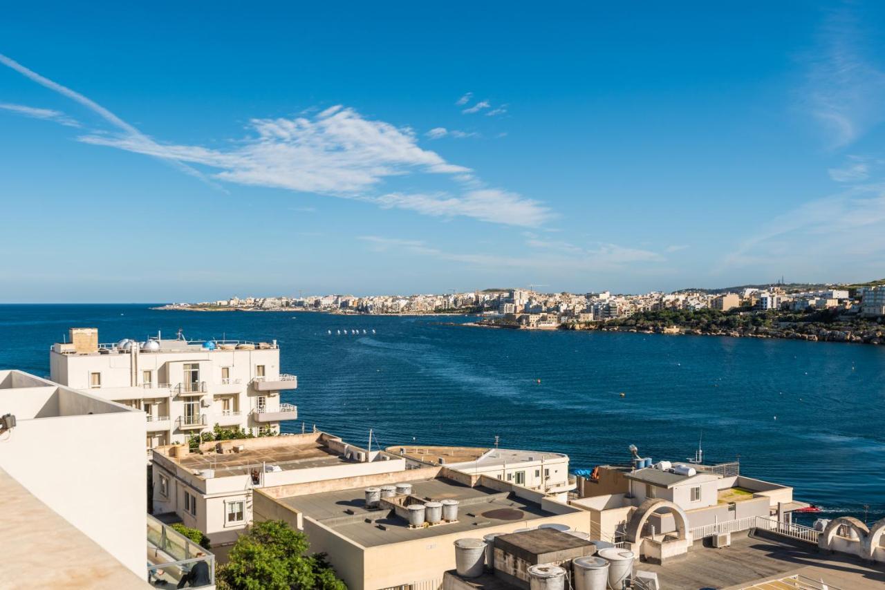 Bayview 2 Bedroom Seaview Apartment With Large Terrace With Panoramic Views - By Getawaysmalta Сент-Полс-Бей Экстерьер фото