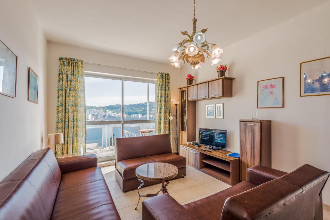 Bayview 2 Bedroom Seaview Apartment With Large Terrace With Panoramic Views - By Getawaysmalta Сент-Полс-Бей Экстерьер фото